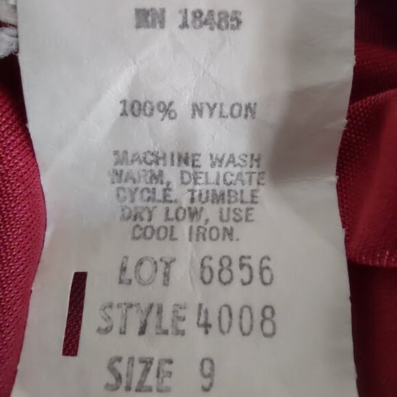 JODY T OF CALIFORNIA VINTAGE 70S RED DRESS DOUBLE TIE COWL, BACK ZIPPER SIZE  9 - Picture 11 of 11